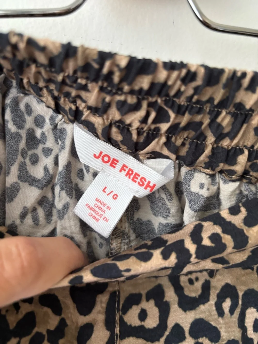 Joe Fresh Leopard Print Wide Leg Pants | High Rise Animal Print Chic - Picture 4 of 8